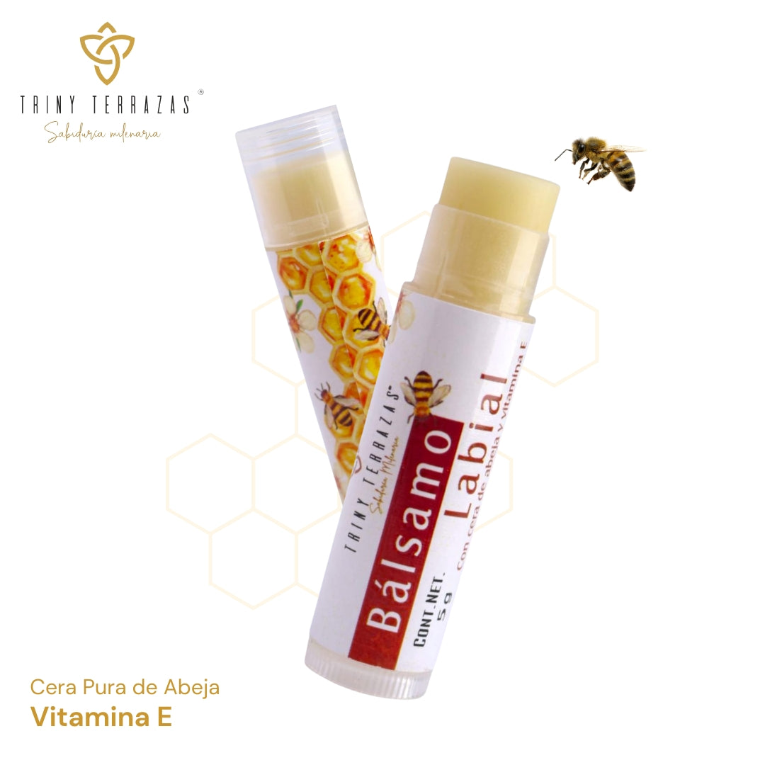 Bálsamo Labial: Con cera de abeja y Vitamina E / 5 gr