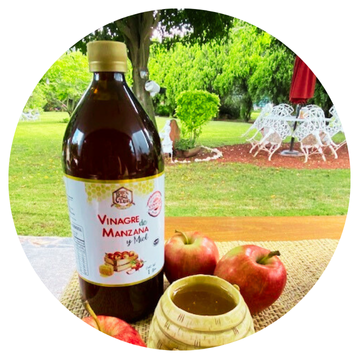 Vinagre de Manzana: Con miel / 1L / Paquete de 2 botellas total 2L