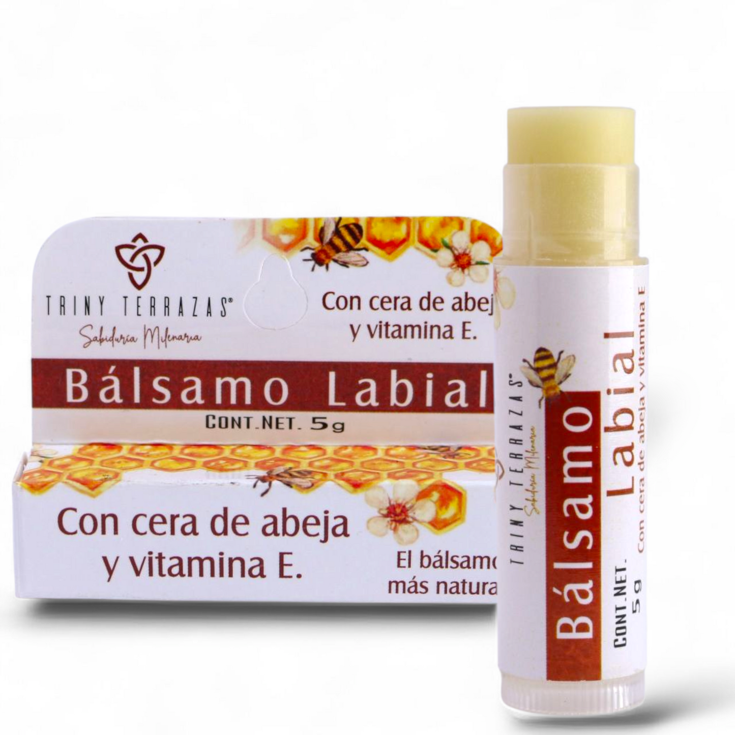 Bálsamo Labial: Con cera de abeja y Vitamina E / 5 gr