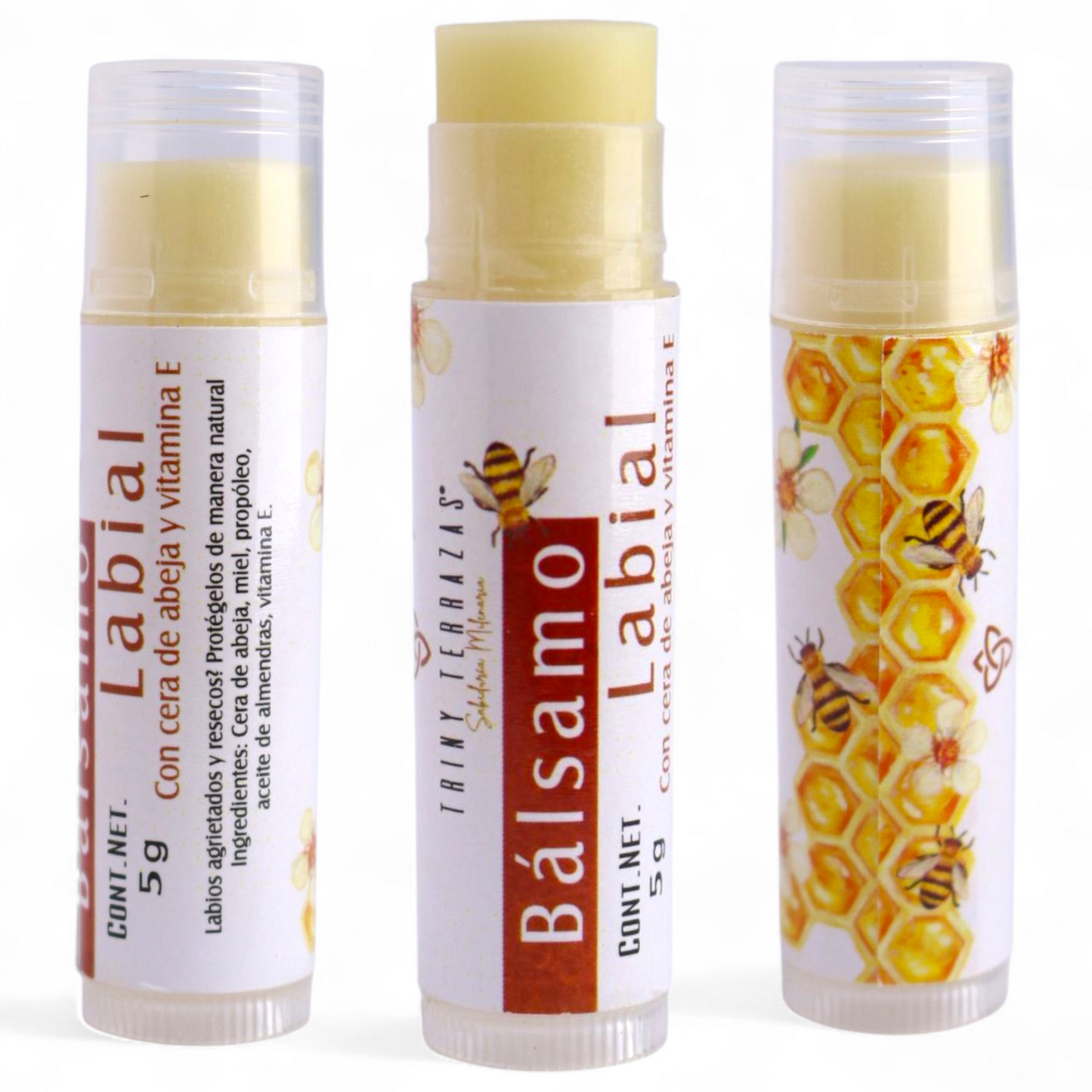 Bálsamo Labial: Con cera de abeja y Vitamina E / 5 gr