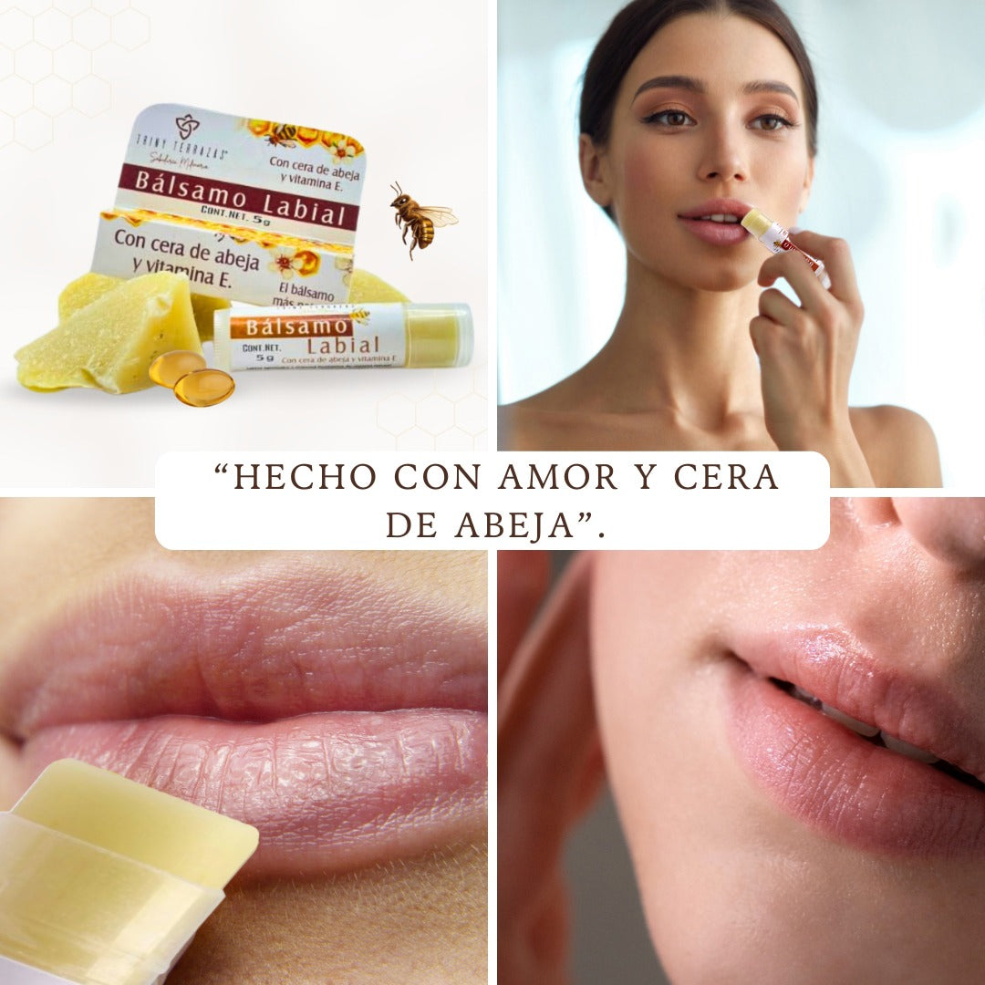 Bálsamo Labial: Con cera de abeja y Vitamina E / 5 gr