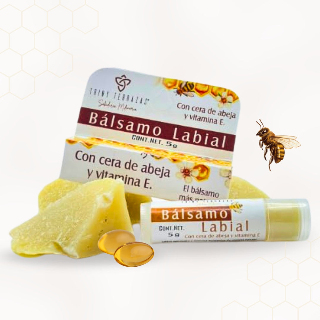 Bálsamo Labial: Con cera de abeja y Vitamina E / 5 gr