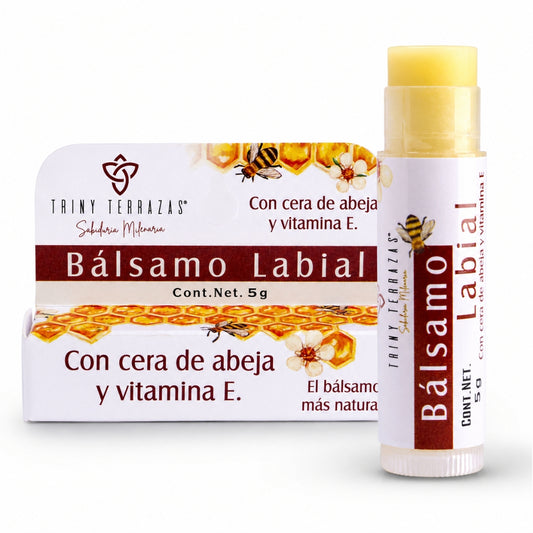 Bálsamo Labial: Con cera de abeja y Vitamina E / 5 gr