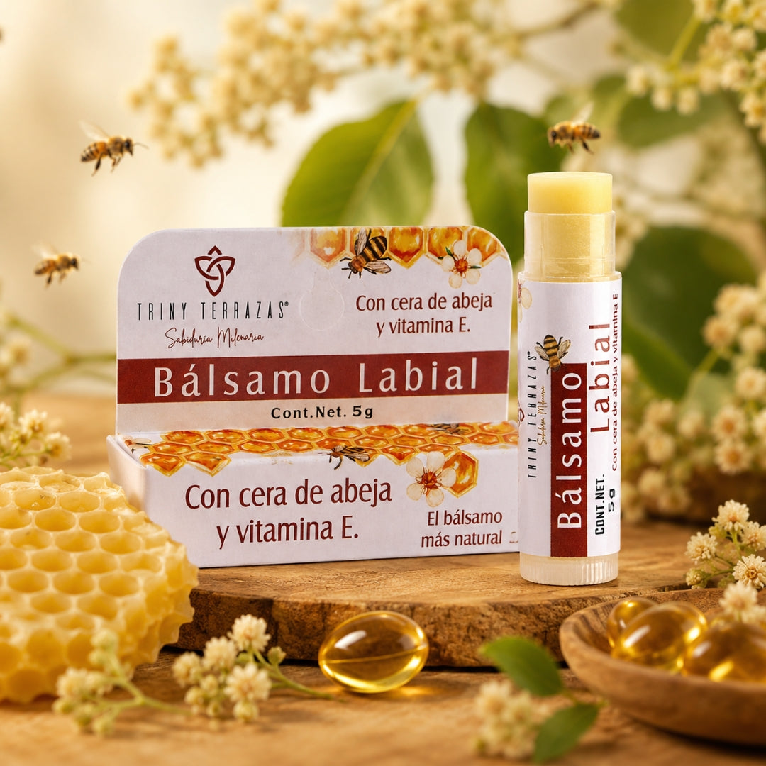 Bálsamo Labial: Con cera de abeja y Vitamina E / 5 gr