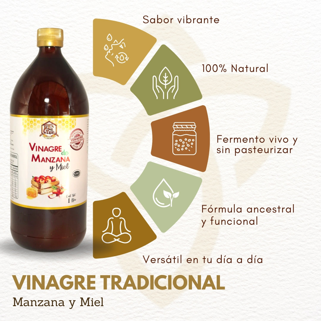 Vinagre de Manzana: Con miel / 1000 ML