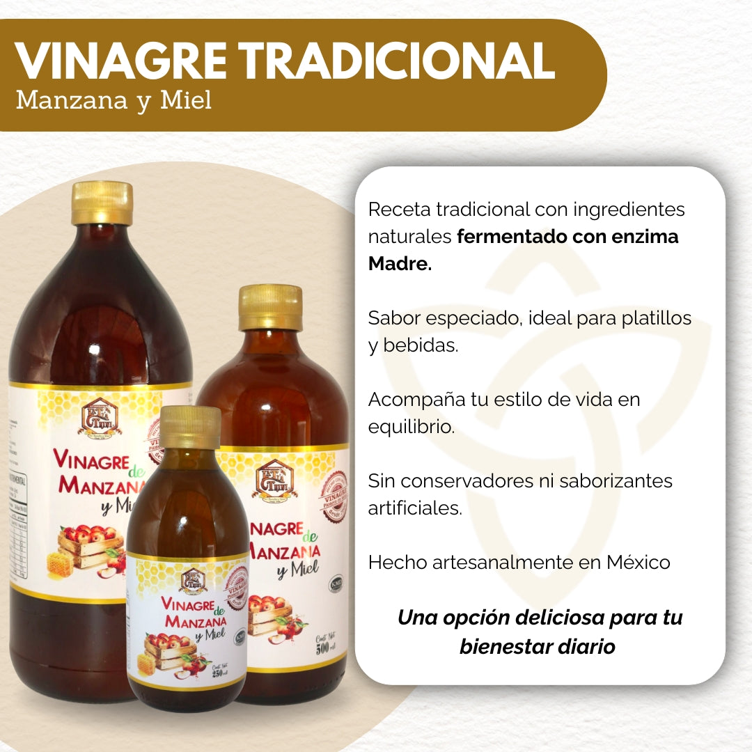 Vinagre de Manzana: Con miel / 1000 ML