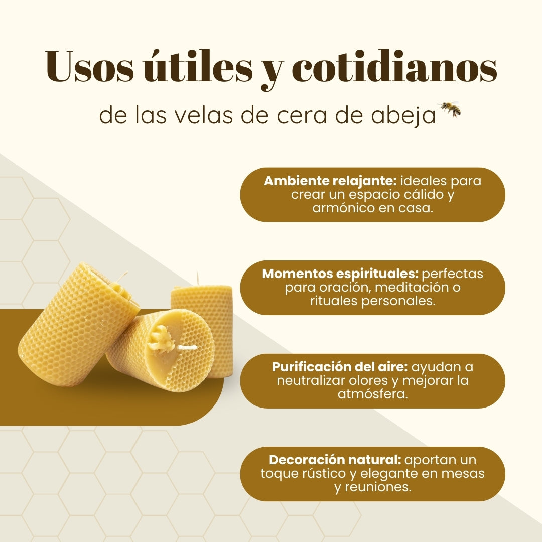 Velas Cilíndricas Abeja