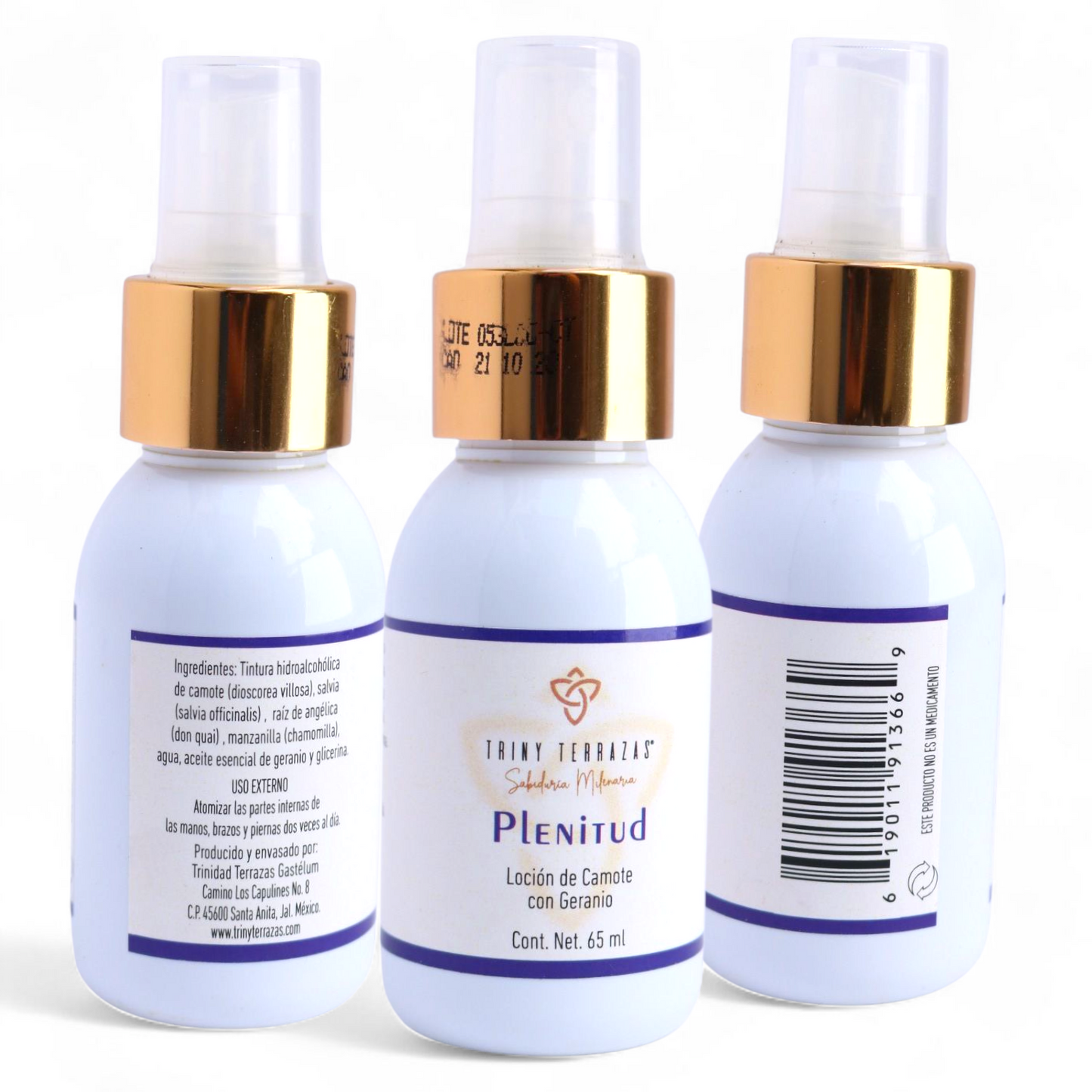 Loción Camote: Con Geranio / 65 ML