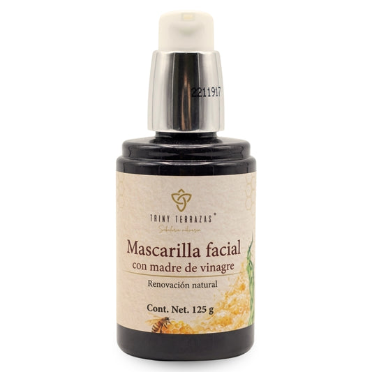 Mascarilla Facial: madre de vinagre, espirulina y miel pura de abeja /125g