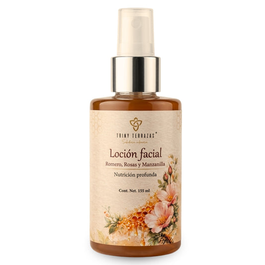Loción Facial con: Romero, Rosas, y Manzanilla /155 ml
