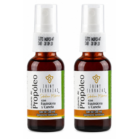 Extracto de Propóleo: con Equinácea, miel y canela 30 ML / PAQUETE DE 2 TOTAL 60 ML